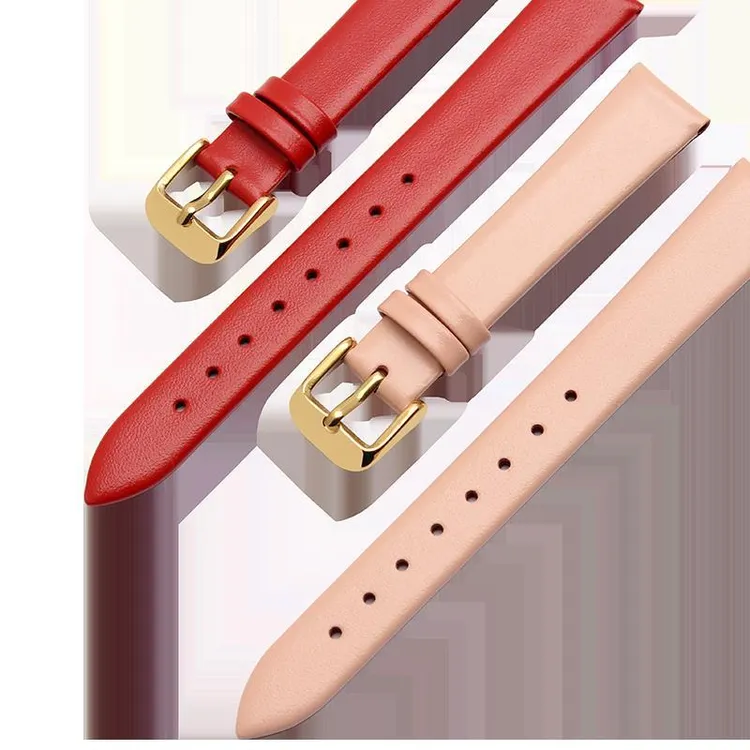 时尚经典真皮手表带女款头层柔软舒适簿款表带男款通用型牛皮配件