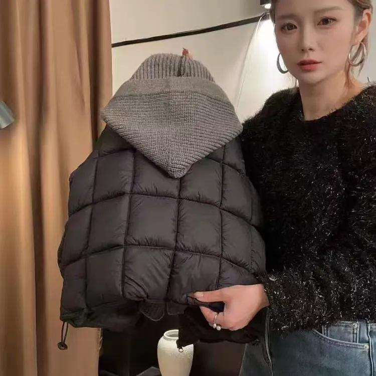 2025新款假二件时尚连帽保暖冬季男童女童宽松加厚韩版