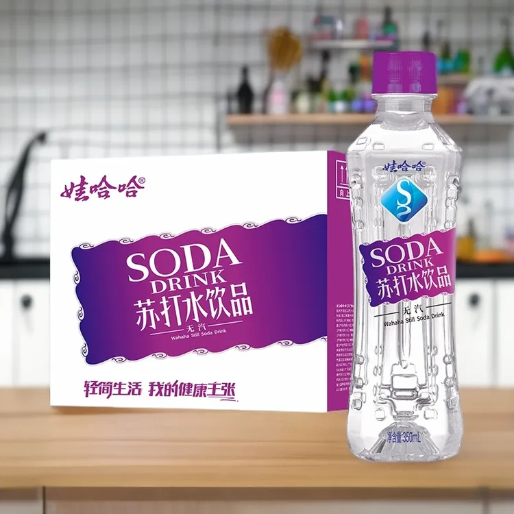 娃哈哈苏打水饮料350ml*12瓶无汽0蔗糖0卡0脂瓶装水整箱饮用水