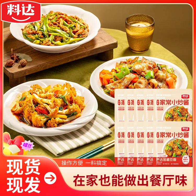 【达人】料达川式炒菜料30g*10袋家常菜回锅肉小包酱料家庭川味炒菜