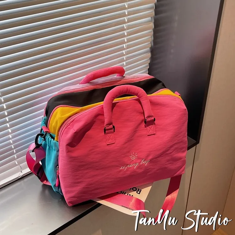 探屿户外轻便旅行包大容量休闲运动瑜伽健身包干湿分离收纳行李袋