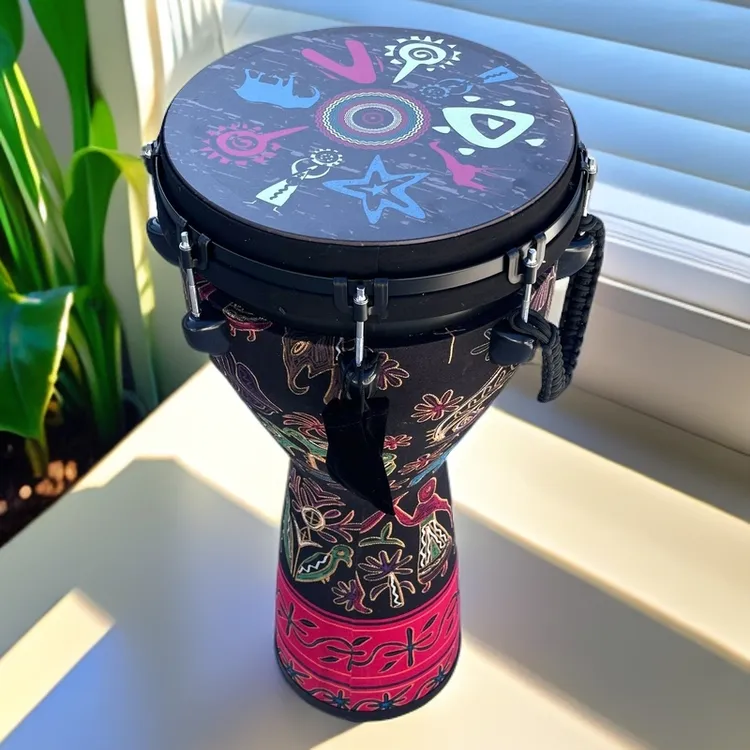 成人12寸非洲鼓 8螺母可调音轻非洲手鼓新手初学者丽江手拍鼓乐器