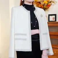 羊毛小香风外套女款爆款2025新款时尚百搭开衫春秋气质轻奢法式