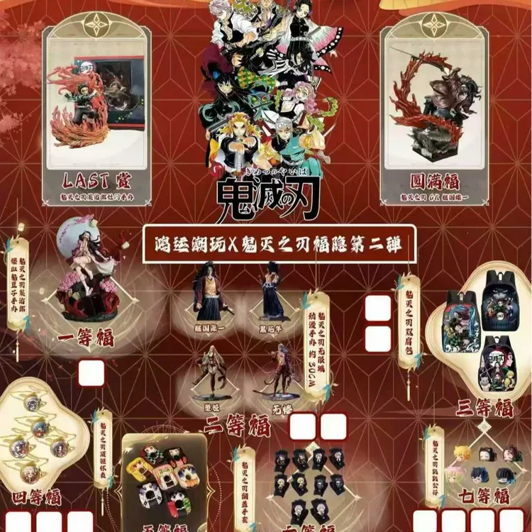 【拆盒】鸿运文创鬼灭之刃福赏第二弹国人二创盲盒代拆