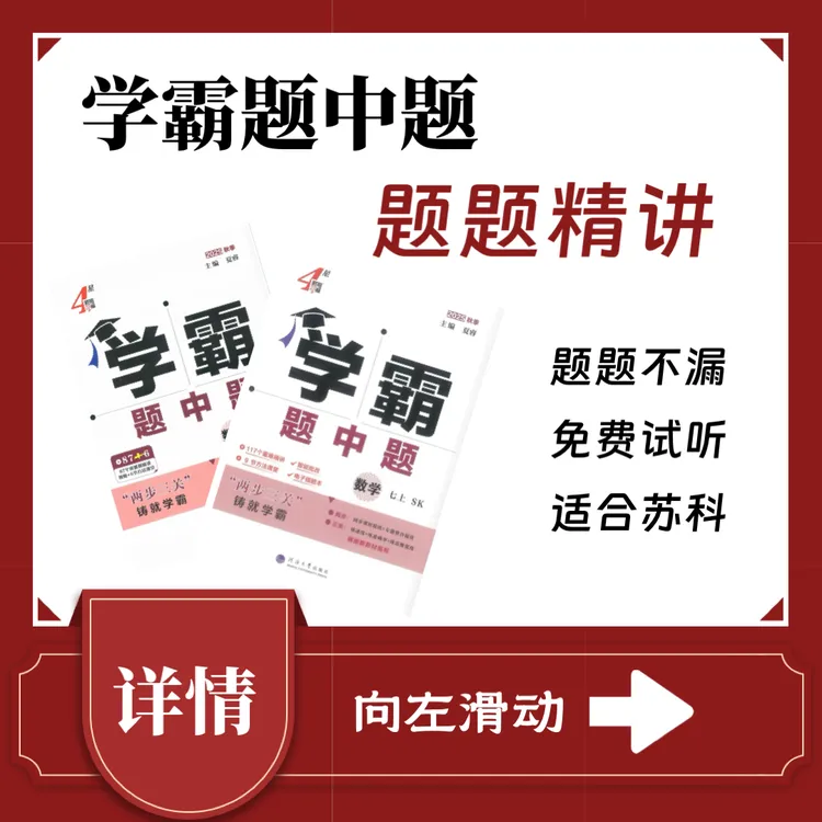 2025【七年级上】《学霸题中题》每题都讲