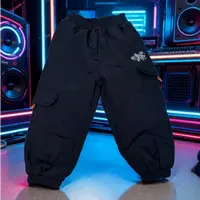 【小飞象】黑色工装棉裤
