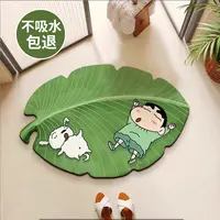 蜡笔小新浴室吸水地垫防滑硅藻泥卫生间门口脚垫淋浴房加厚软地毯