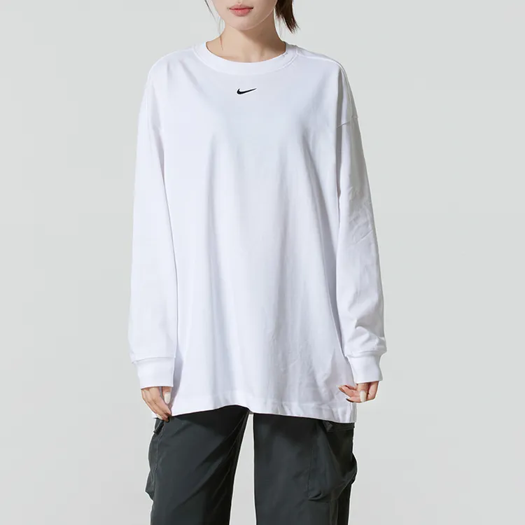 NIKE耐克女T恤2025秋季新款运动时尚长袖舒适透气休闲训练套头衫