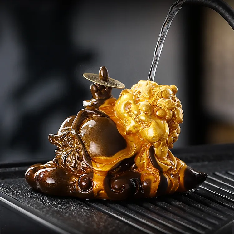 茶宠2025新款变色貔貅一指有钱茶宠摆件茶玩功夫茶具装饰品摆设