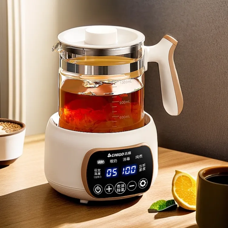 志高多功能全自动养生壶烧水壶花茶果茶壶黑茶花茶壶除氯炖煮恒温