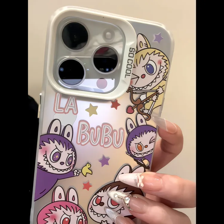 磨砂彩银彩丘比特小萌物适用于iPhone16promax苹果手机壳15pro14p