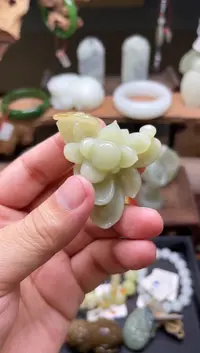 【闪购商品】和田玉摆件未镶嵌若羌糖黄 莲花 9007750