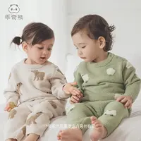 【半边撸猫绒】婴儿童长袖针织衫秋冬季保暖宝宝上衣服套头打底衫