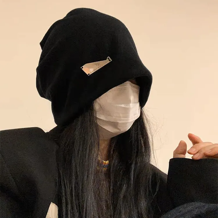 大头围堆堆帽子女款秋冬季保暖护耳月子帽潮流冷帽显脸小包头帽子