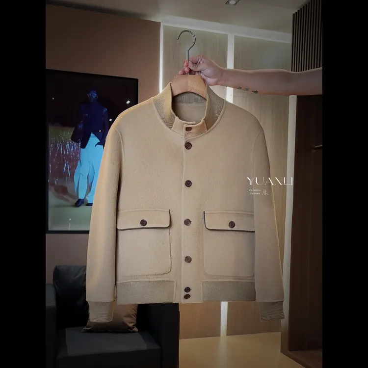 【20311-LY】高奢男装 2025年秋冬新款 男士羊绒羊毛双面G9夹克