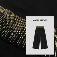 【女神风范】Molly 百搭时尚高腰显瘦 裤子 M2025576