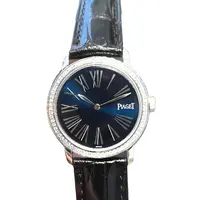 99新 Piaget/伯爵 18K白金手动机械女表G0A24052表径34后镶钻