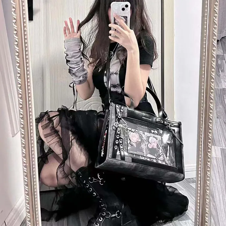 香蕉家原创设计捕梦画廊双面痛小卡链大食量痛包单肩斜挎手提包包