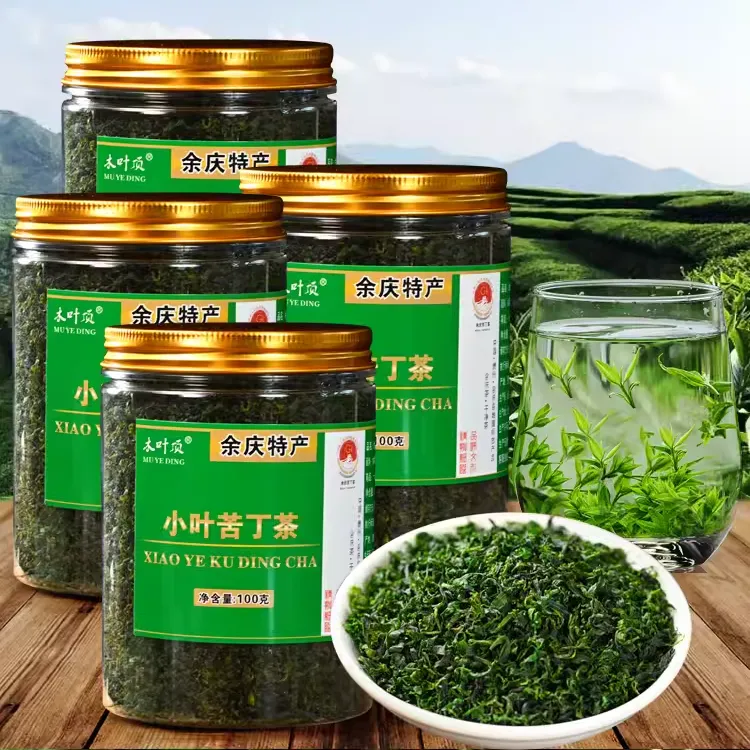 2025年贵州余庆特产小叶苦丁茶新茶叶正品青山绿水嫩芽叶罐装包邮