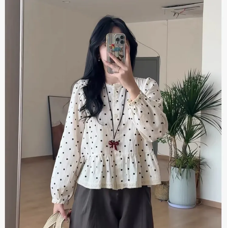 【运费险】衬衣女款2025新款衬衫女高级感轻奢减龄洋气法式上衣9927