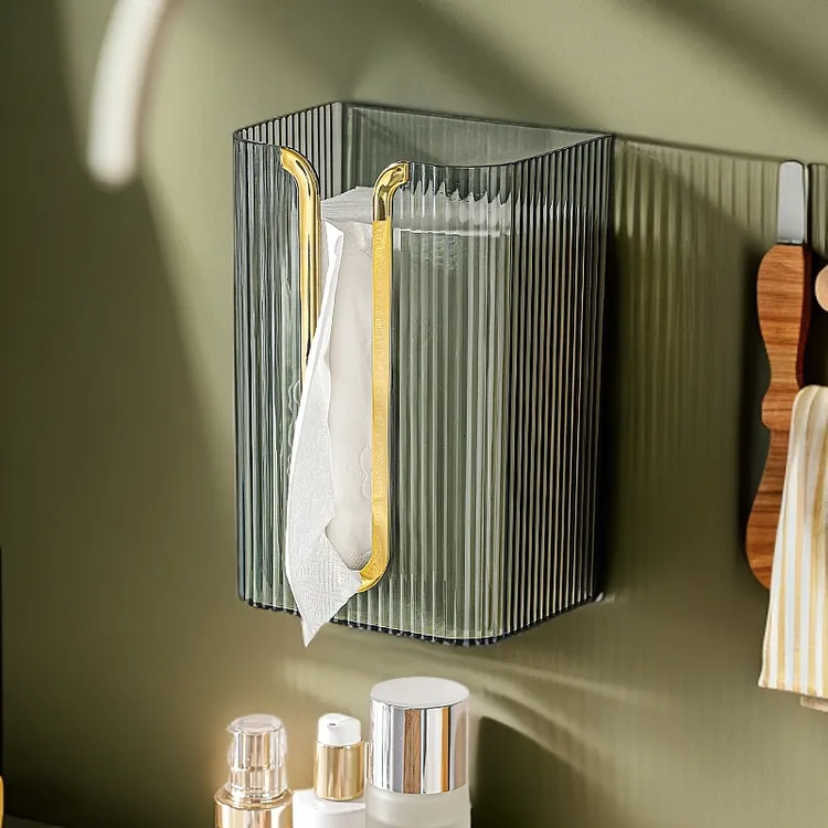 面巾纸洗脸巾收纳厕所卫生间厨房倒挂免打孔纸巾盒壁挂式抽纸盒子