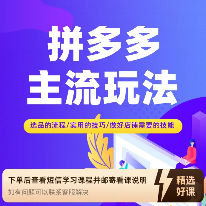 拼多多电商指导课（留意短信解锁课程）