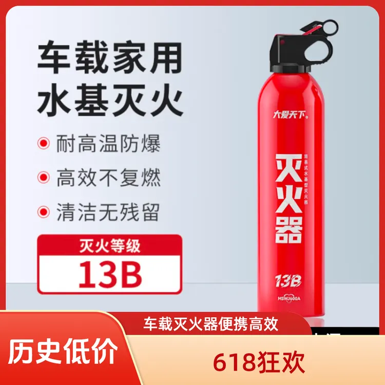 家用灭火器水基型便携高效汽车消防应急器材灭火器汽车专用