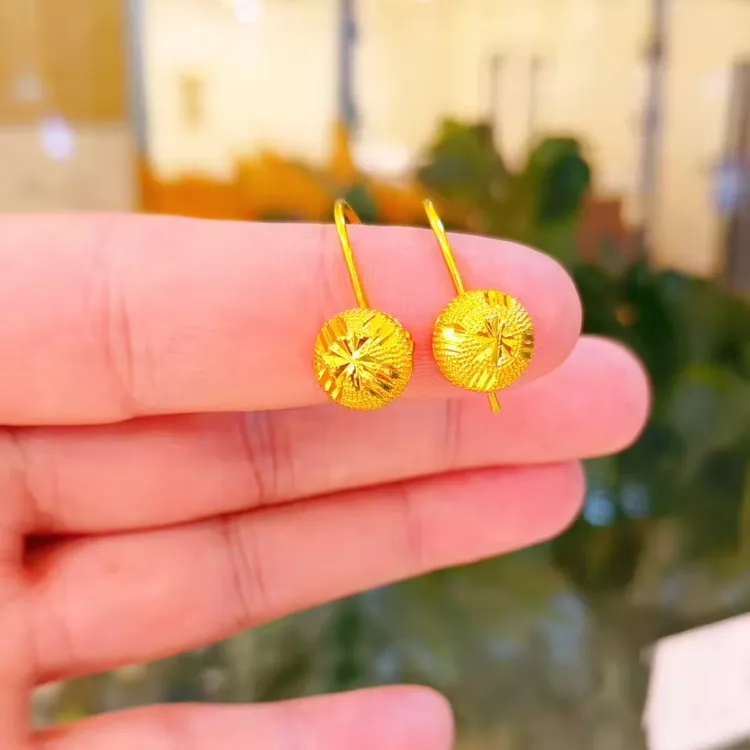 铜合金耳饰 原创设计耳饰耳环欧美风浅金精美