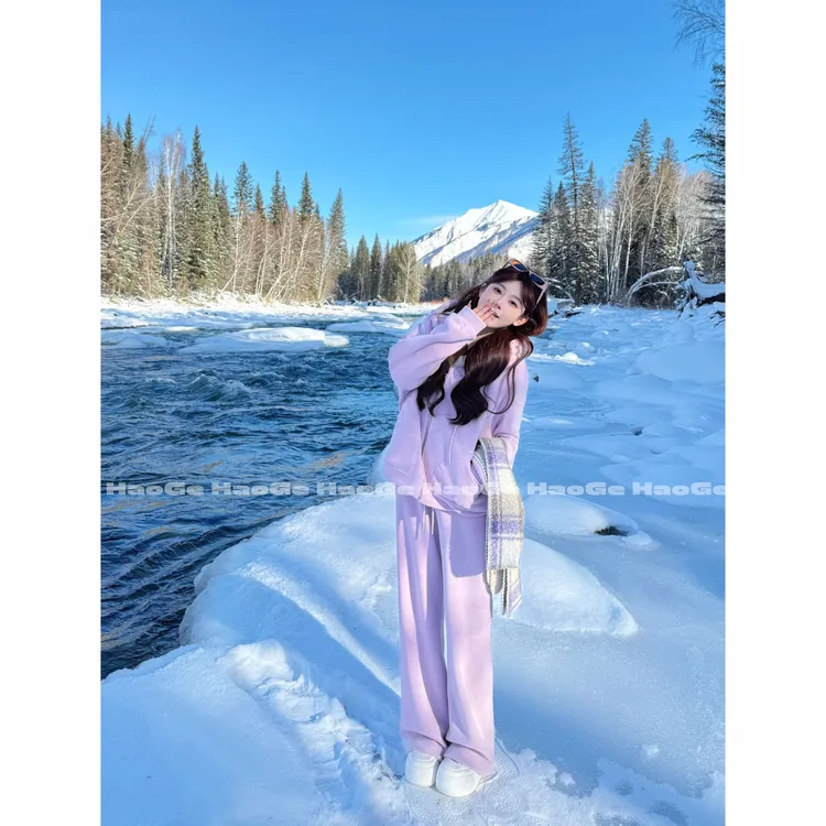 浩哥严选●暖冬幸福小记HGQ5TZ4592A外套+休闲裤套装预保暖舒适款