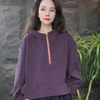 JJ【连帽加绒卫衣】慵懒风压花拉链连帽波点长袖卫衣时尚春季休闲