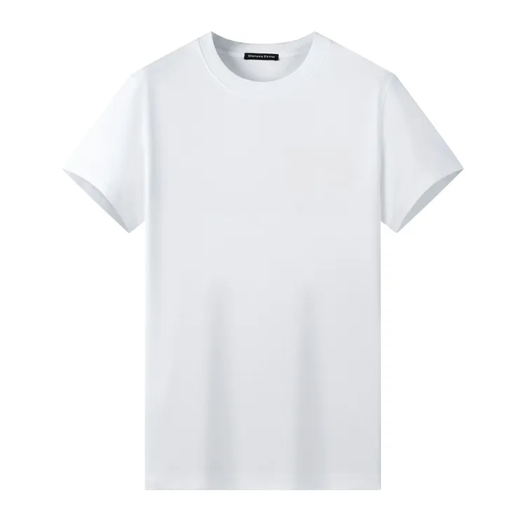 STEFANO专柜撤柜款奢品进口丝光棉新款T恤夏季短袖百搭男士