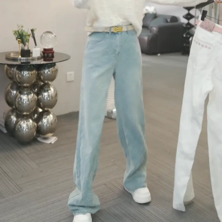 2025早春新款韩版设计感百搭气质休闲牛仔裤LK2501416