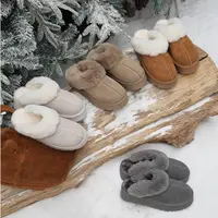 冬季新品真皮毛毛鞋棉鞋厚底增高羊皮毛一体保暖毛毛雪地靴