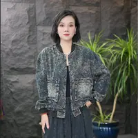 FF短外套女宽松短款宽松型长袖韩版优雅气质春季女装牛仔休闲