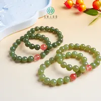石惑珠宝~和田玉单圈圆珠手串约10mm^多样性发一