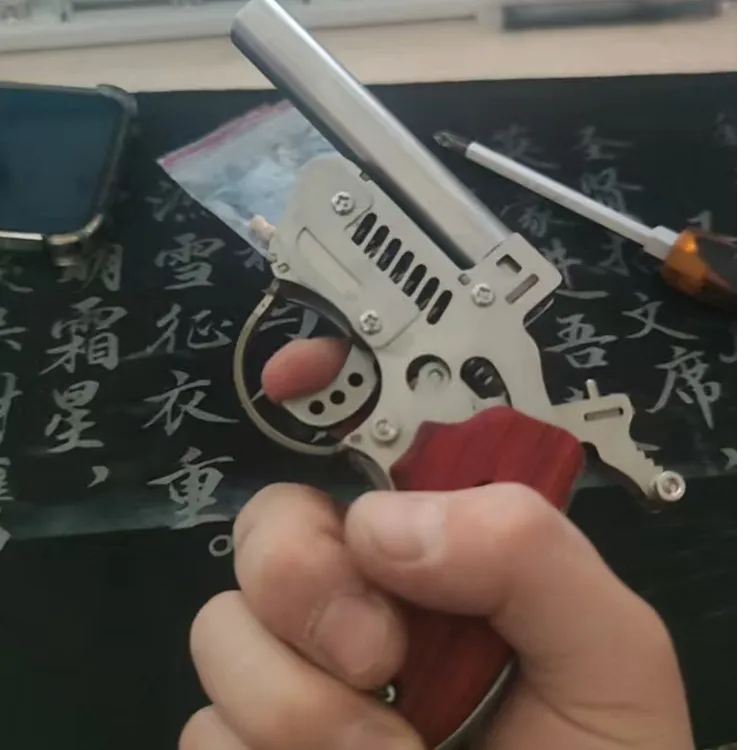 7890后怀旧手工火柴玩具枪摆件爆款工艺品不锈钢经典童年回忆