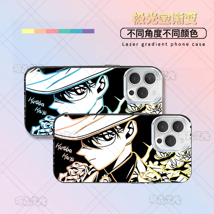 怪盗基德适用iphone华为VIVO小米红米OPPO一加二次元极光金手机壳