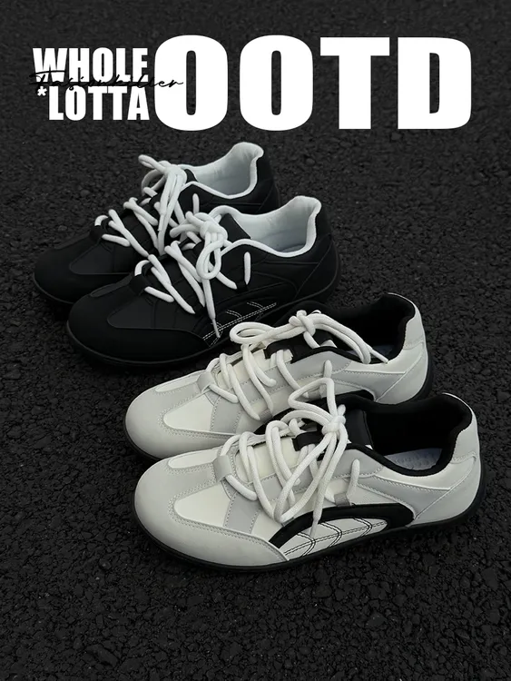 aoyo秋冬新款复古赛车鞋Cleanfit低帮休闲时尚潮流德训鞋