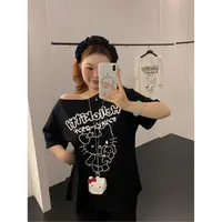 慧芝huizhi 21237凯蒂小包斜肩T 定制款 遮肉显瘦大码女装休闲T