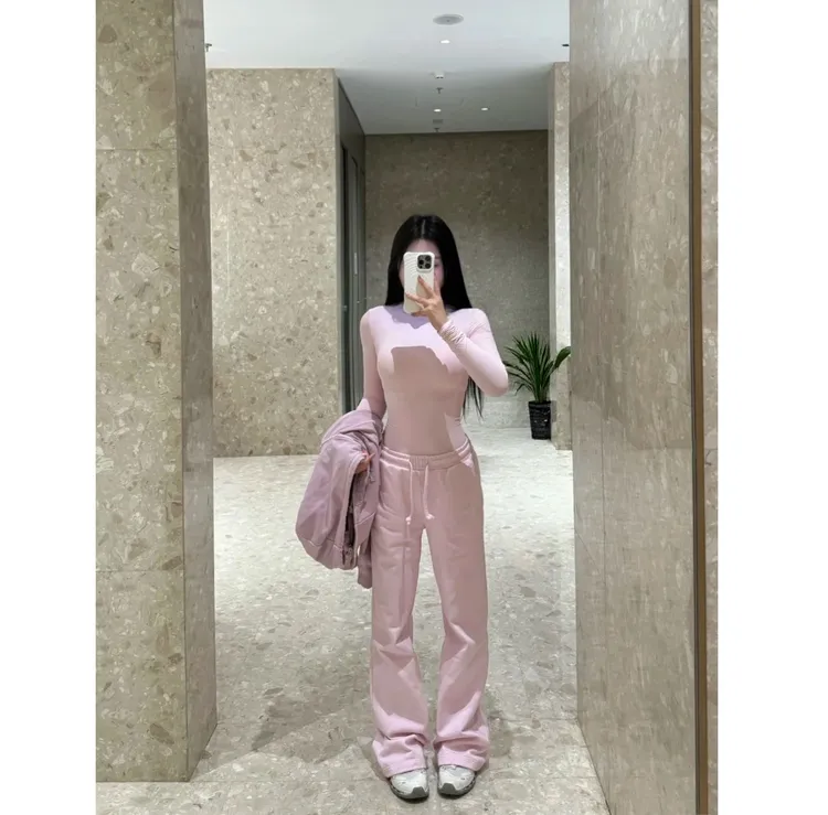 【Galo自制】Fits系列双层弹力掐腰圆领显瘦修身长袖T恤可外穿打底