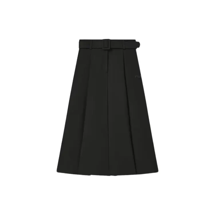 Fila/斐乐HERITAGE系列纯色休闲长裙 女 正黑色F11W448302F-BK