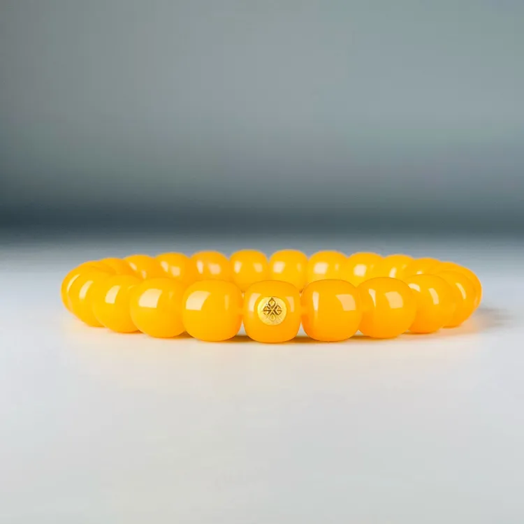 缅黄手串|油润老型珠 8.5mm