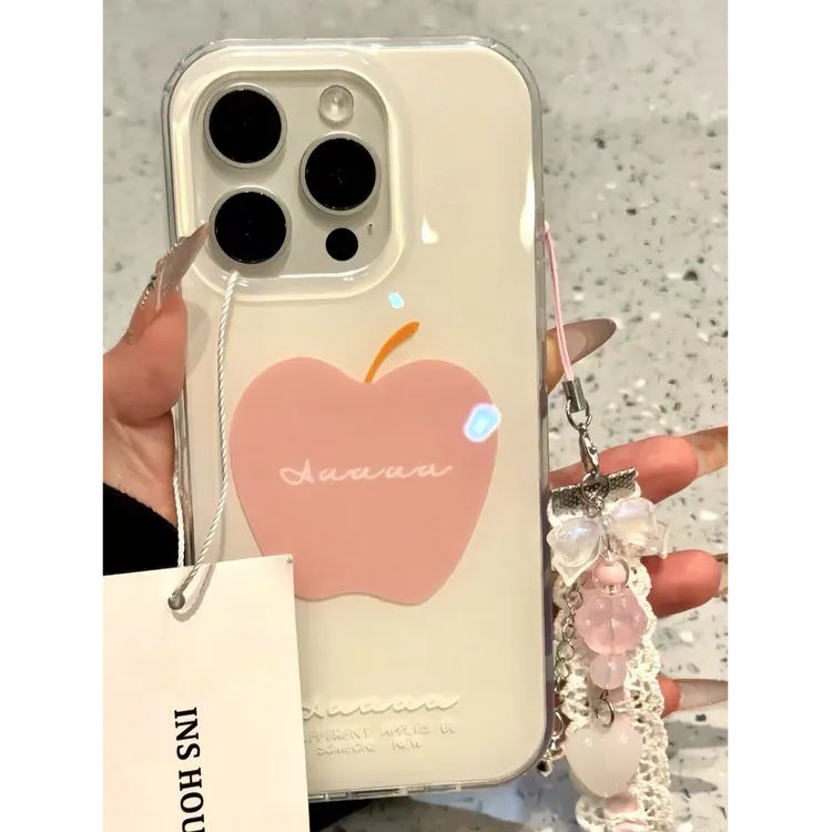 赵露思同款粉苹果适用iPhone16PRO手机壳华为oppo小米vivo新款女