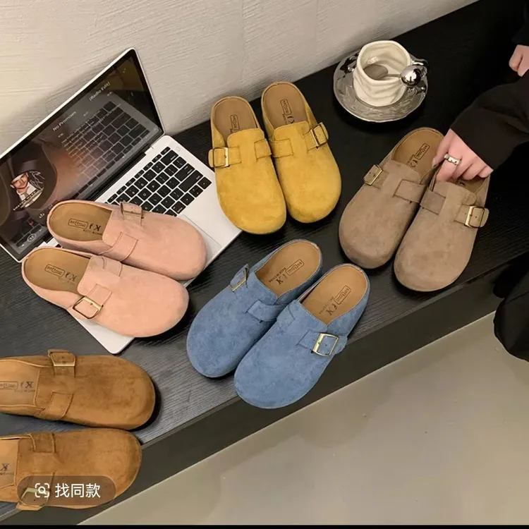 【COCO】2025春夏厚底内增高百搭时尚外穿女勃肯半包拖韩版潮6001