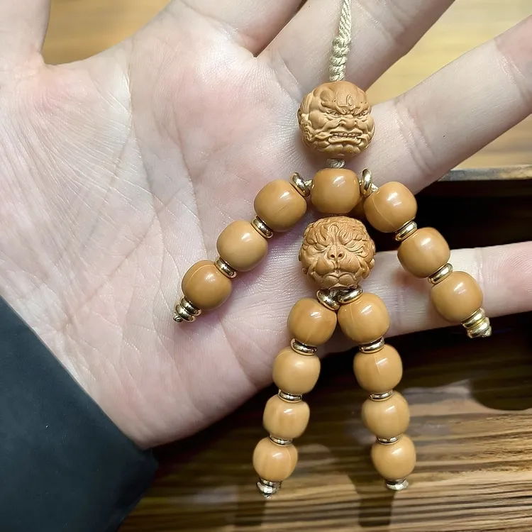 猴头核桃人形挂件手把件头是恶僧单籽肚子是老虎单籽款式新颖