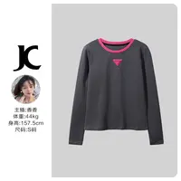 【香香严选】圆领常规通勤直筒型长袖拼接T恤T9F10002X-5281X