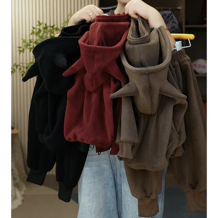 男女童秋冬款套装双面奥粒绒儿童洋气两件套校服神器双层保暖衣服