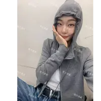 2025秋季新款连帽卫衣开衫女休闲百搭