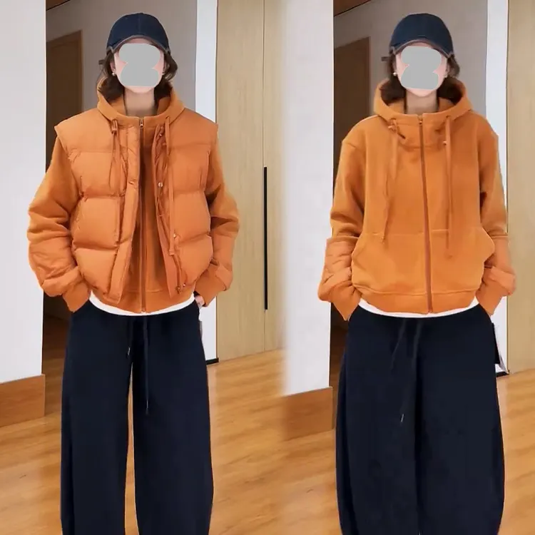 【轻谧暖冬】韩系时尚套装2025年秋季新款潮流圆领卫衣马甲两件套