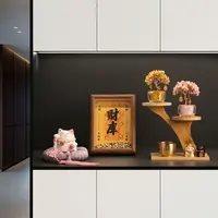 贝汉美客厅入户玄关高级感装饰摆件招财猫水晶发财树乔迁新居礼物